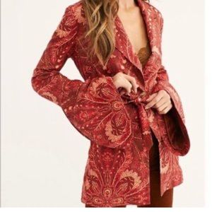 ONE OF A KIND FREE PEOPLE pattern blazer